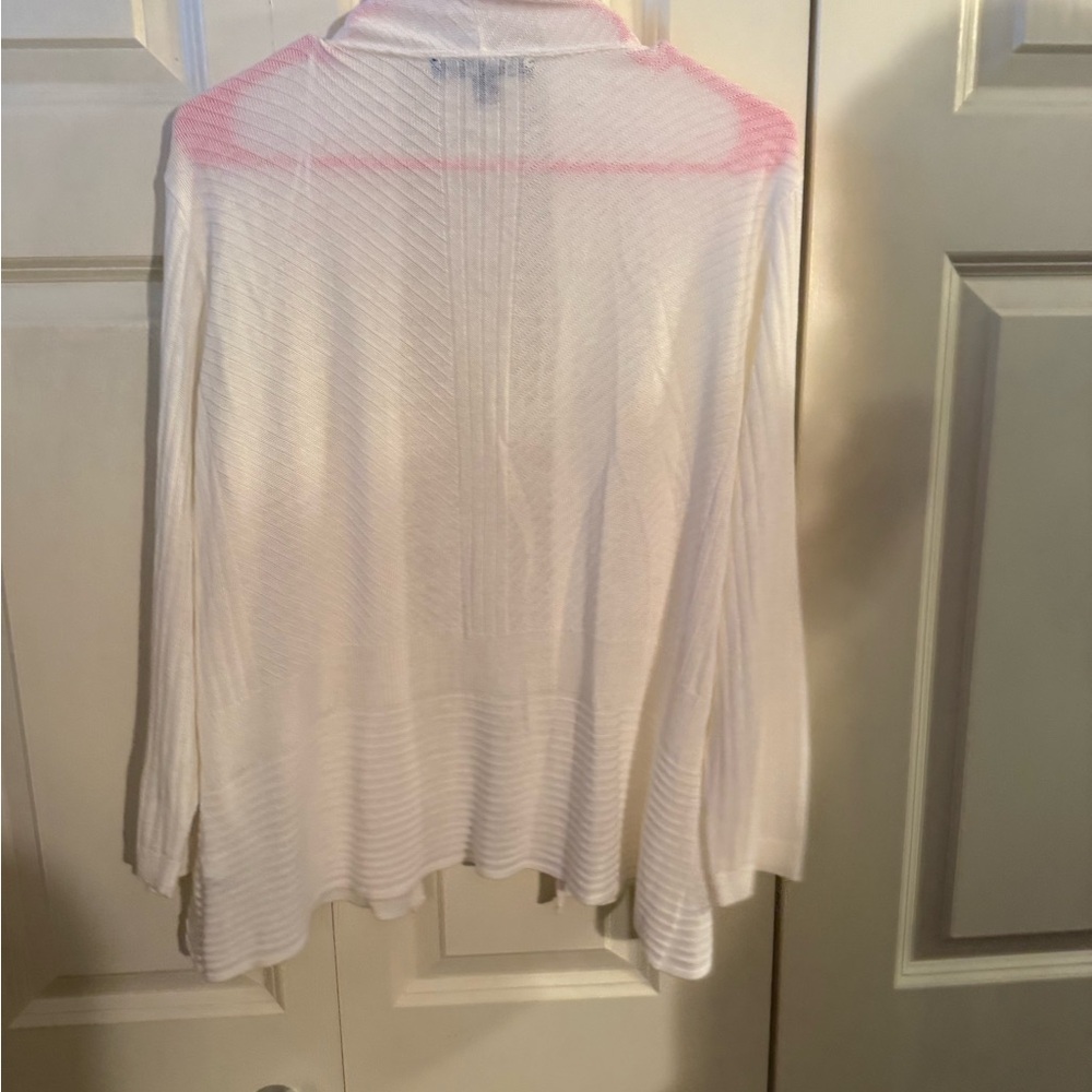 Apt. 9 White and Pink Women's Cardigan - Picture 3 of 3